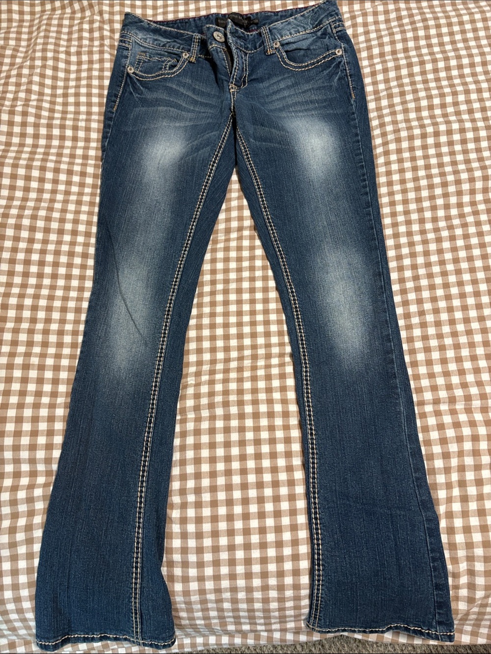 Women’s Bootcut Jeans in Dark Blue Denim